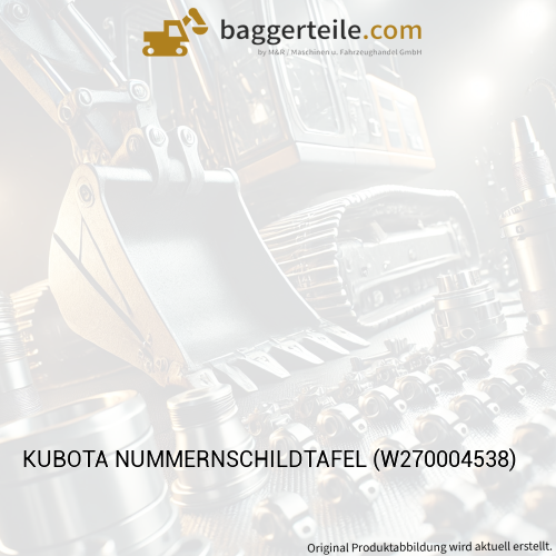 KUBOTA NUMMERNSCHILDTAFEL (W270004538)