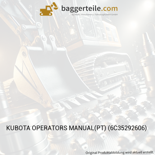 KUBOTA OPERATORS MANUAL(PT) (6C35292606)