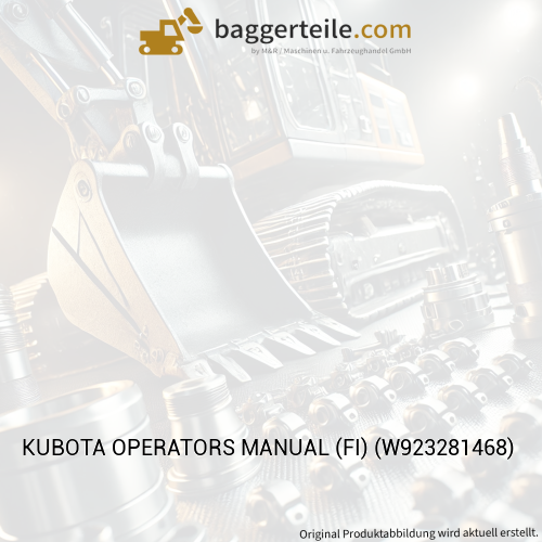 KUBOTA OPERATORS MANUAL (FI) (W923281468)