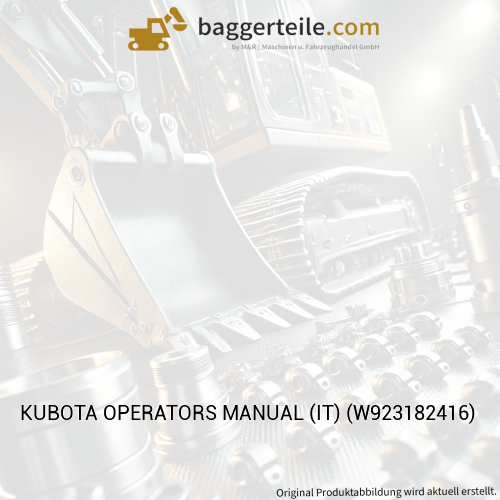 KUBOTA OPERATORS MANUAL (IT) (W923182416)