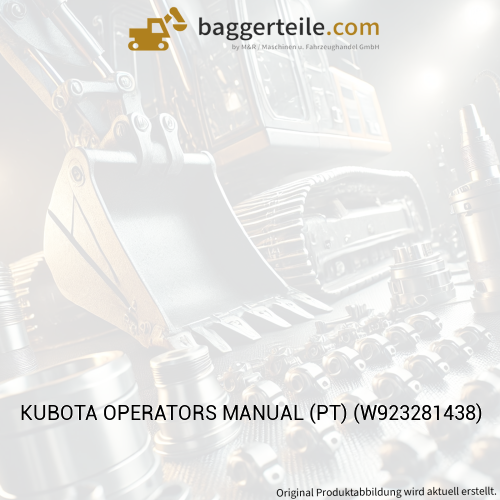 KUBOTA OPERATORS MANUAL (PT) (W923281438)
