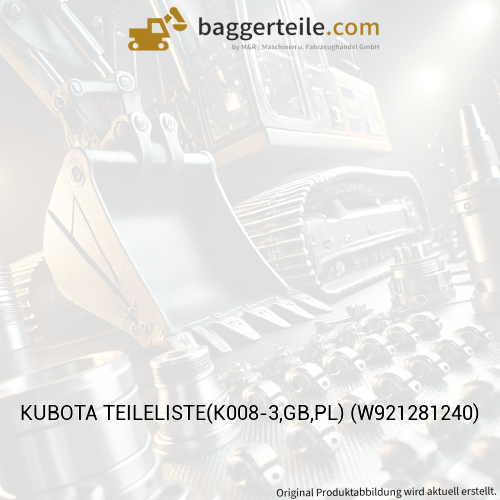 KUBOTA TEILELISTE(K008-3,GB,PL) (W921281240)