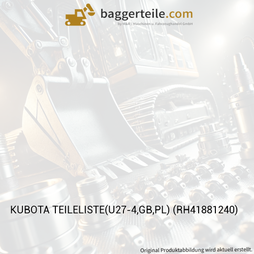 KUBOTA TEILELISTE(U27-4,GB,PL) (RH41881240)