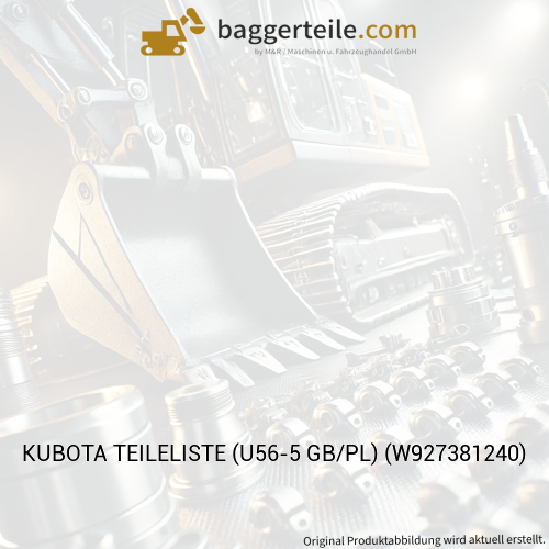KUBOTA TEILELISTE (U56-5 GB/PL) (W927381240)