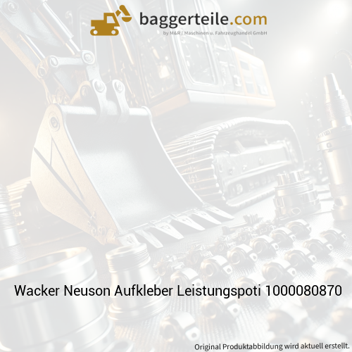 Wacker Neuson Aufkleber Leistungspoti 1000080870
