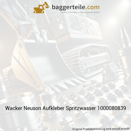 Wacker Neuson Aufkleber Spritzwasser 1000080839
