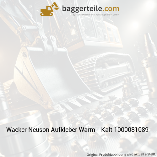 Wacker Neuson Aufkleber Warm - Kalt 1000081089