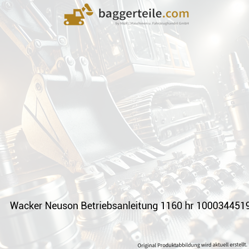 Wacker Neuson Betriebsanleitung 1160 hr 1000344519