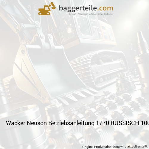 Wacker Neuson Betriebsanleitung 1770 RUSSISCH 1000209766