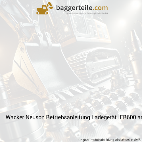 Wacker Neuson Betriebsanleitung Ladegerät IEB600 ar 1000362129
