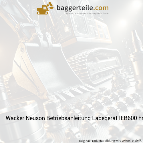 Wacker Neuson Betriebsanleitung Ladegerät IEB600 hr 1000360765