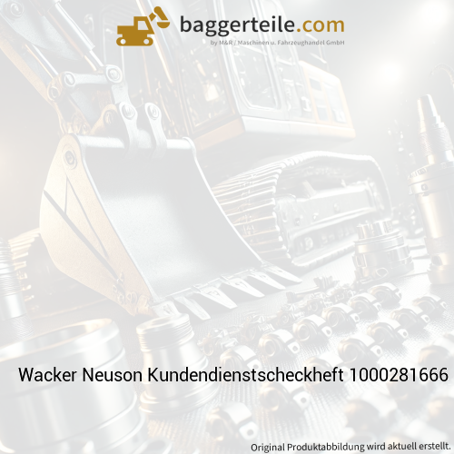 Wacker Neuson Kundendienstscheckheft 1000281666
