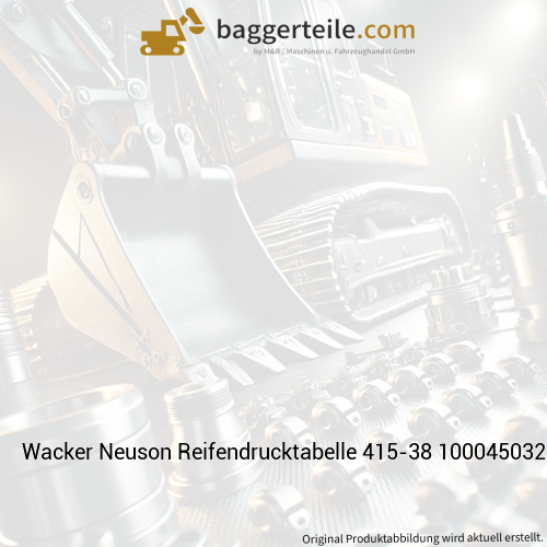 Wacker Neuson Reifendrucktabelle 415-38 1000450320